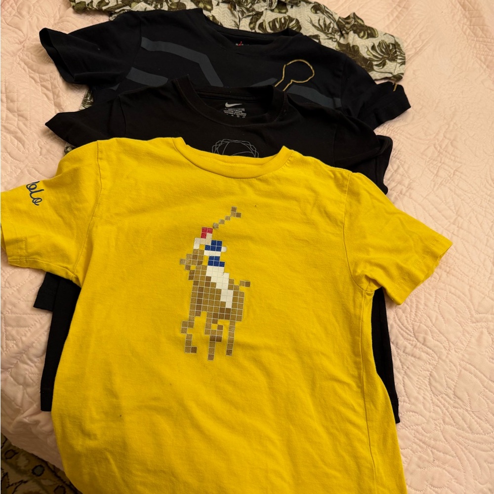 Yellow Pixel Unicorn Kids T-Shirt